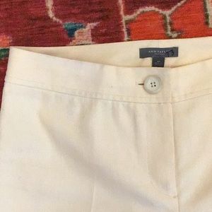 Ann Taylor cotton dress pants cream colored size 6